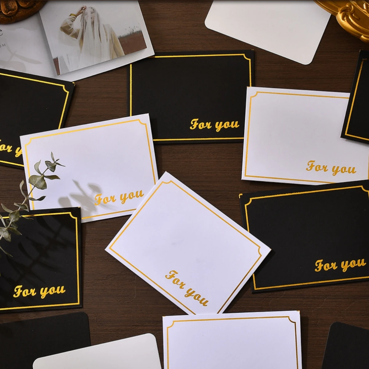 

10x7.5cm Gold Foil Western Mini Envelopes - VIP Card Greeting Card Holders for Business And Personal Use