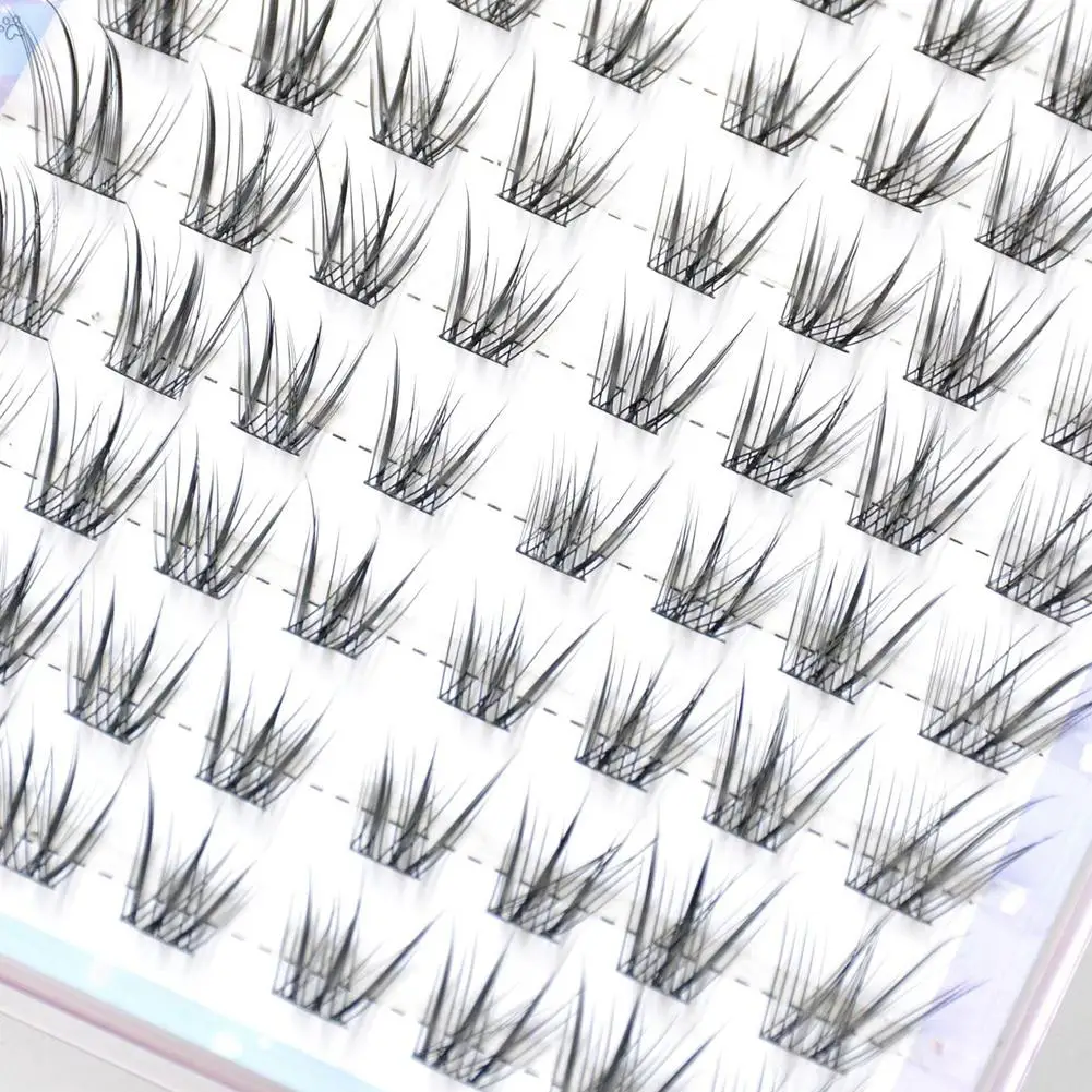 Pestañas postizas sin pegamento, pestañas cómicas FOX, grupo único segmentado, Natural, fino, esponjoso, extensión de pestañas postizas, maquillaje de ojos