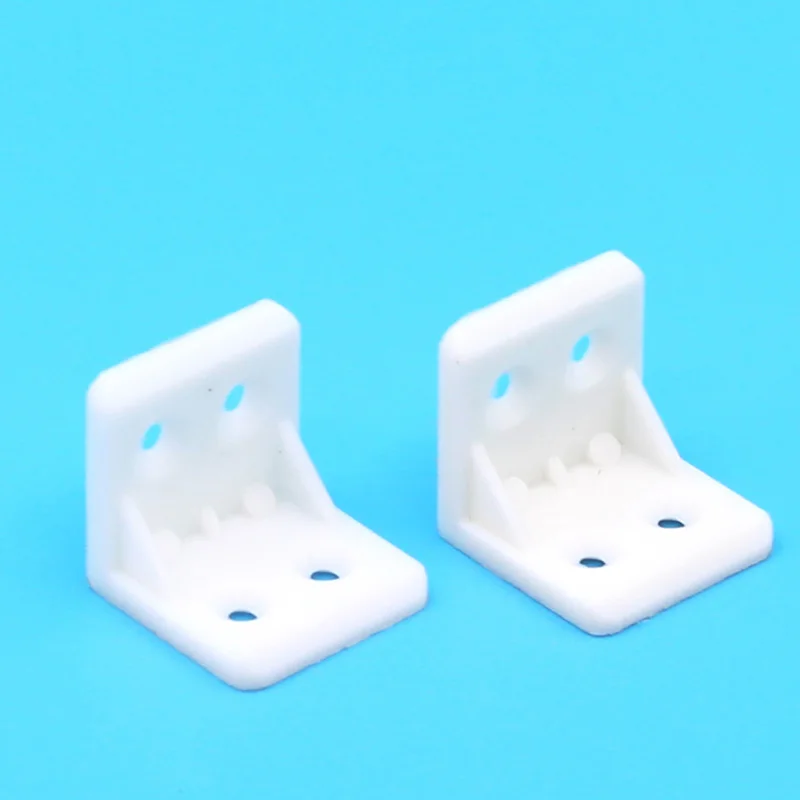 10 قطعة من دعامات الزوايا السميكة من البلاستيك النايلون ، زاوية قائمة بزاوية 90 درجة ، تركيبات خزانة صينية الخشب الرقائقي رمز الزاوية #2