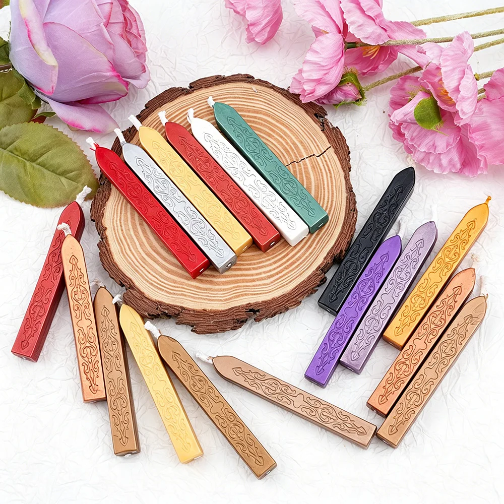 Assorted Colors Sealing Wax Stick DIY Vintage Stamp Seal Wax Wedding Invitation Envelope Seal Gift Card Decoration Craft
