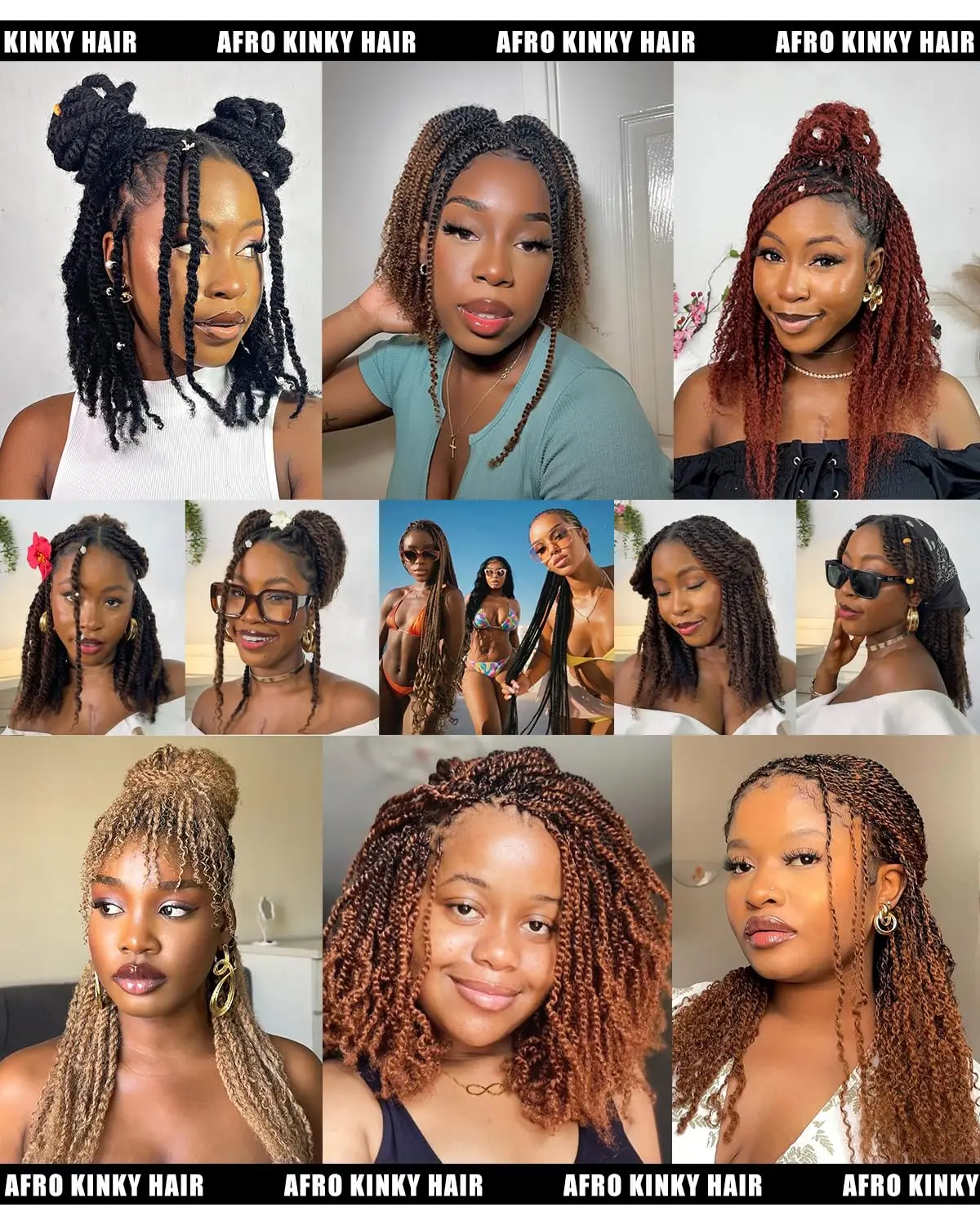 Butterfly Locs Afro Kinkys 4C Ricci Bulk Crochet 100% Capelli Umani 12 pollici 30g/50g confezione Capelli Morbidi per Estensioni Loc Torsioni Trecce