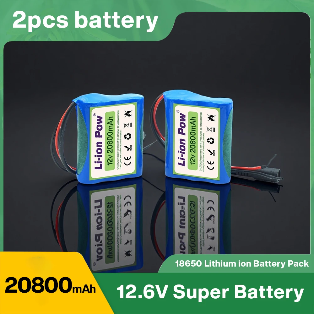 

3S1P 12V 20800mAh 18650 Lithium ion Battery Pack (100% New) - 12.6V DC Super Rechargeable with Protection Plate + Charger