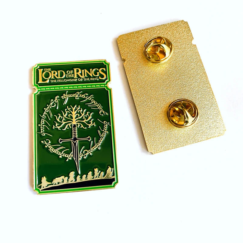 LOR فيلم تذكرة كعب شارة معدنية الزمالة من بين حلقة بروش الخيال فيلم المينا دبوس #5