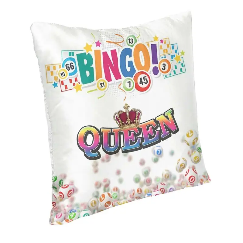 Modern Bingo Queen Sofa Cushion Cover Polyester Paper Game Pillow Case Living Room Decoration Pillowcase