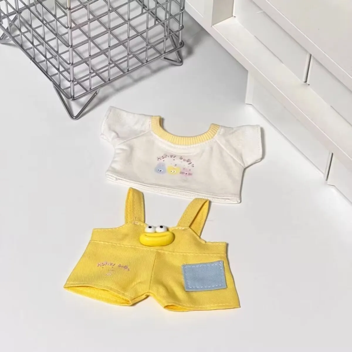 فستان دمية 20 سم، بلوزات وزرة، هدية عيد ميلاد رخيصة للفتيات، قماش دمية أرنب صغير من Basero Bear Nanbo