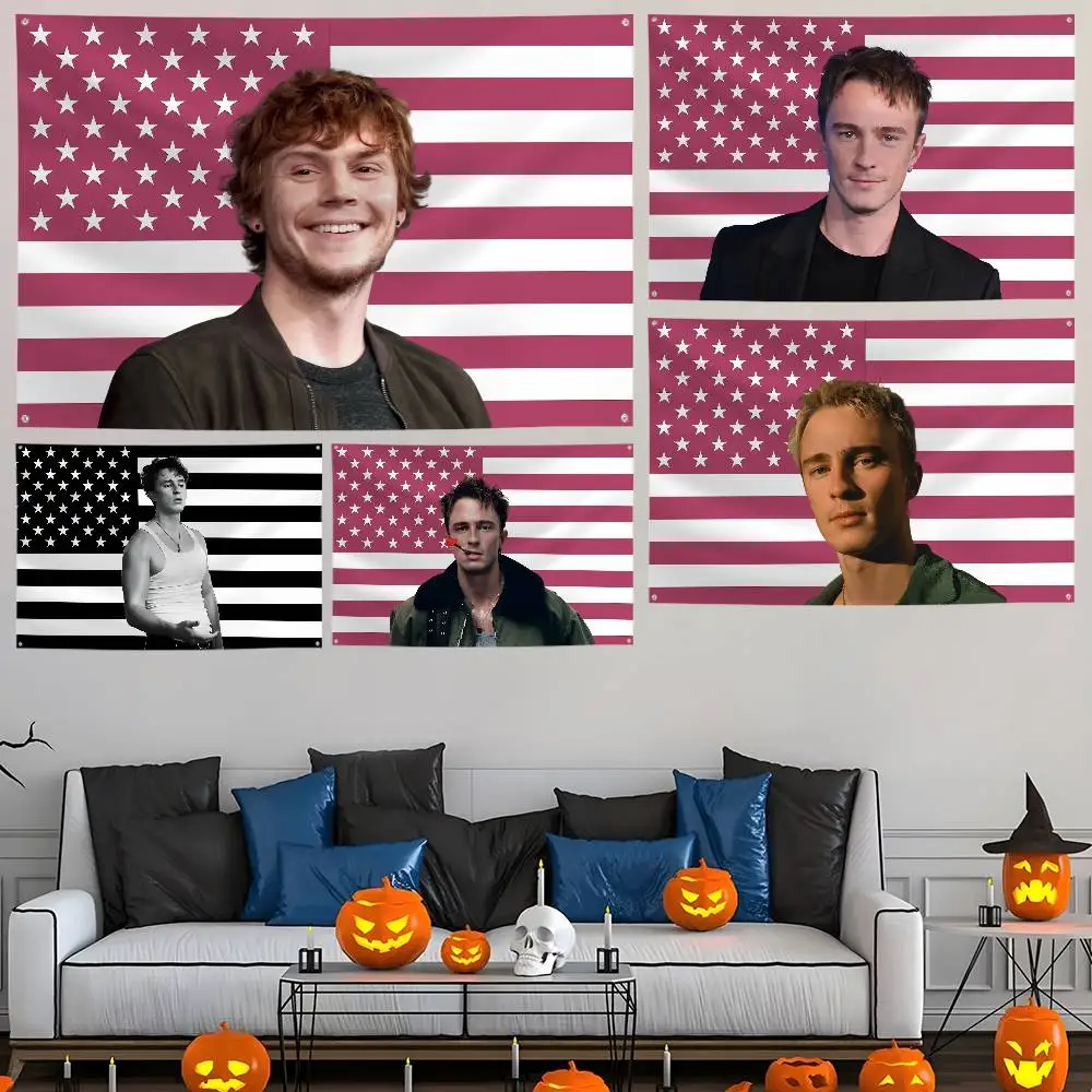 Drew Starkey Wall Deocr Flag Custom Flags Wall Hanging Tapestry Outdoor Decorative flag Background Blanket