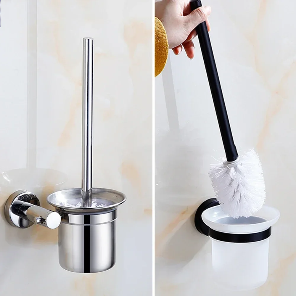 Non Perforated Toilet Brush 304 Stainless Steel Cleaning  Bathroom Sanitary  Toilet  Long Handle Brush Toilet