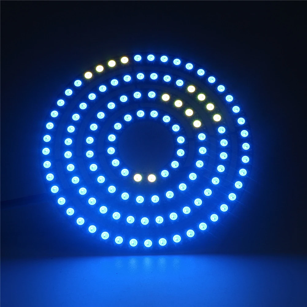 8/16/24/35/45/128bits WS2812B RGB LED Anel 5050 Pixel LED Círculo Anel Full Color Endereçável com USB Controle Remoto