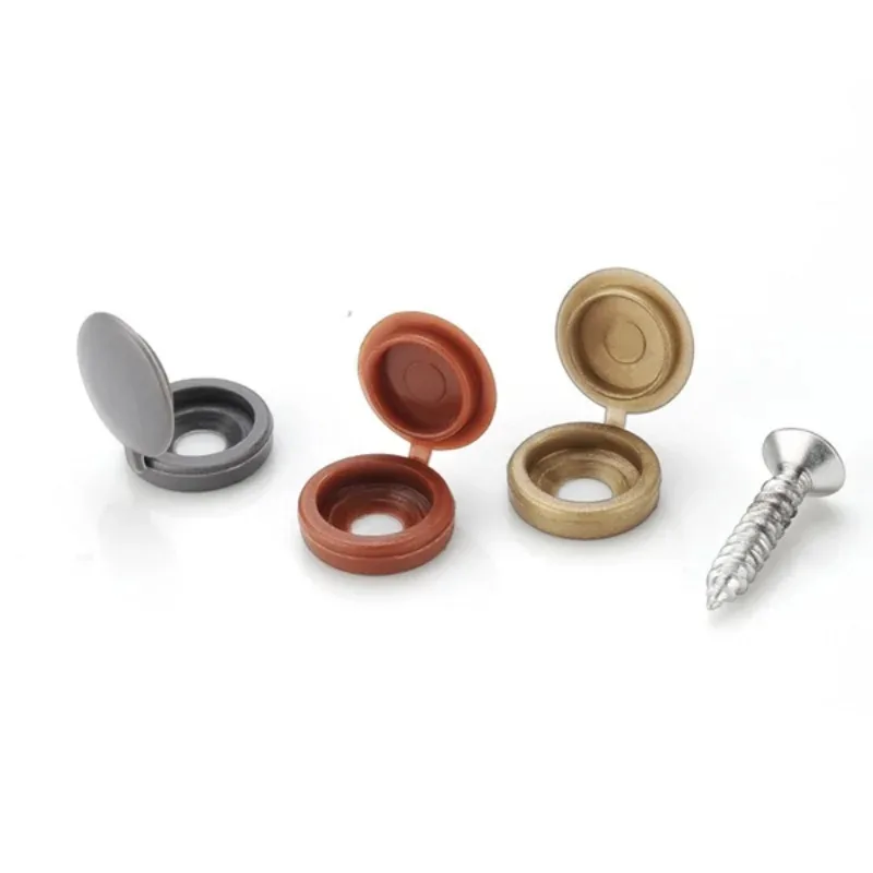 Auto Plastic Screw Cap Cover Fold Snap Protective Cap Button Nuts Bolts Fixing Caps for Furniture Home Decorative Hardware