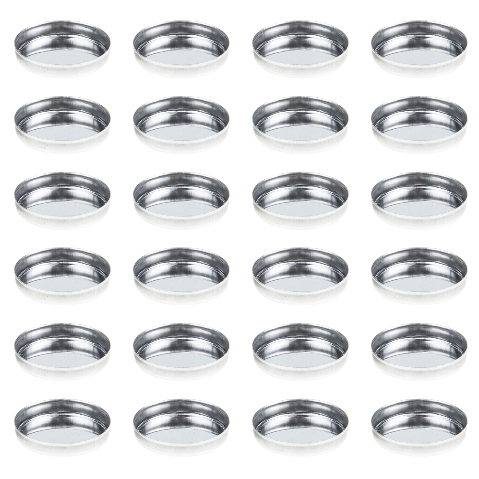 

30 Pcs Eyeshadow Blush Plate Palette Holder Empty Metal Pans for Makeup Accessory Blusher Tray Small