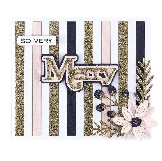 

2025 Merry Christmas Sentiments Metal Cutting Dies Clear Stamps DIY Making Card Scrapbook Embossed Paper Album Craft Supplies