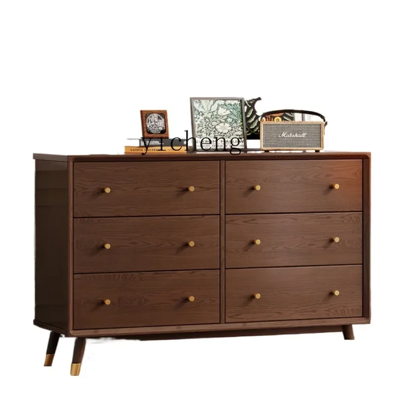 

Solid wood five-bucket storage cabinet living room against the wall six-sided cabinet bedroom bedside storage drawer cabinet