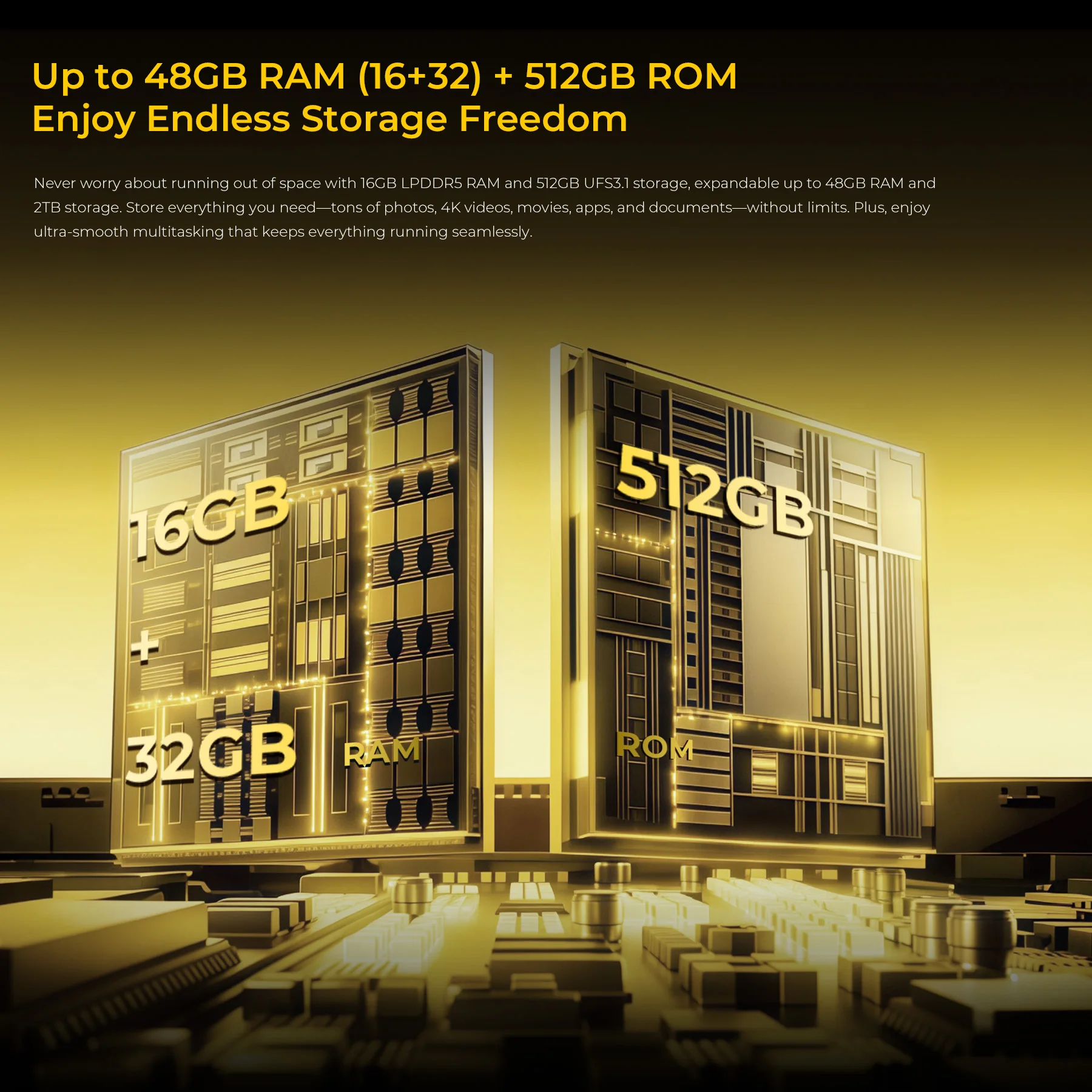 OUKITEL WP60 10000mAh Rugged Phone 7.2” HD+ Display 48GB(16+32) +512GB MTK 7025 Smartphone Android 15, 108MP Camera, NFC, 120Hz