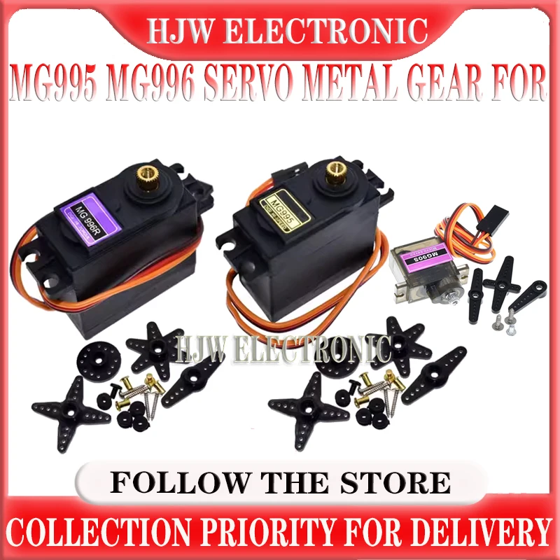 

HJW 13KG 15KG Servos Digital MG995 MG996 Servo Metal Gear for Futaba JR Car RC Model Helicopter Boat For Arduino UNO diy