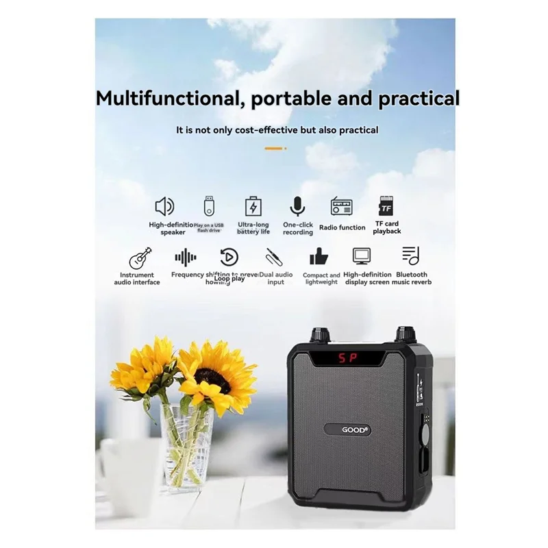 

A29F-30W Portable IPX6 Waterproof Voice Amplifier With Wireless Microphone Bluetooth Speaker For Teachers Tour Guide
