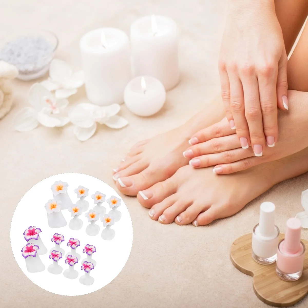 

2 Boxes Silicone Toe Separators Nail Art Pedicure Corrector Foot Finger Adjuster Reusable Nail Art Tools For Kids Adults Salon