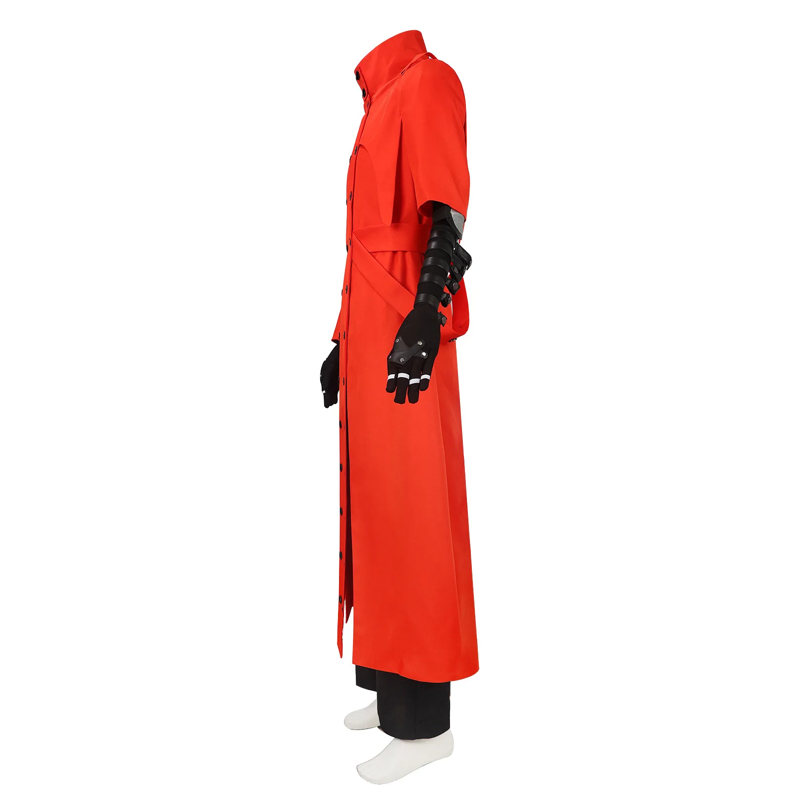 O traje de cosplay stampede masculino, Trigun Vash, casaco vermelho longo corta-vento, uniforme anime adulto, terno de carnaval de Halloween, novo suporte