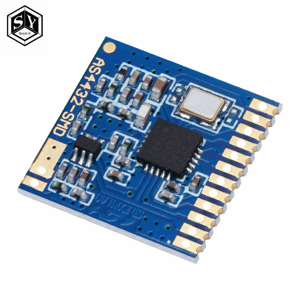 AS4432-SMD Si4432 433MHz Wireless Module SI4432 small volume SMD 100mw 1.5km