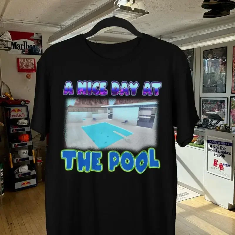 Vintage Counter Strike Bootleg T Shirt A Nice Day at the Pool fy_pool_day