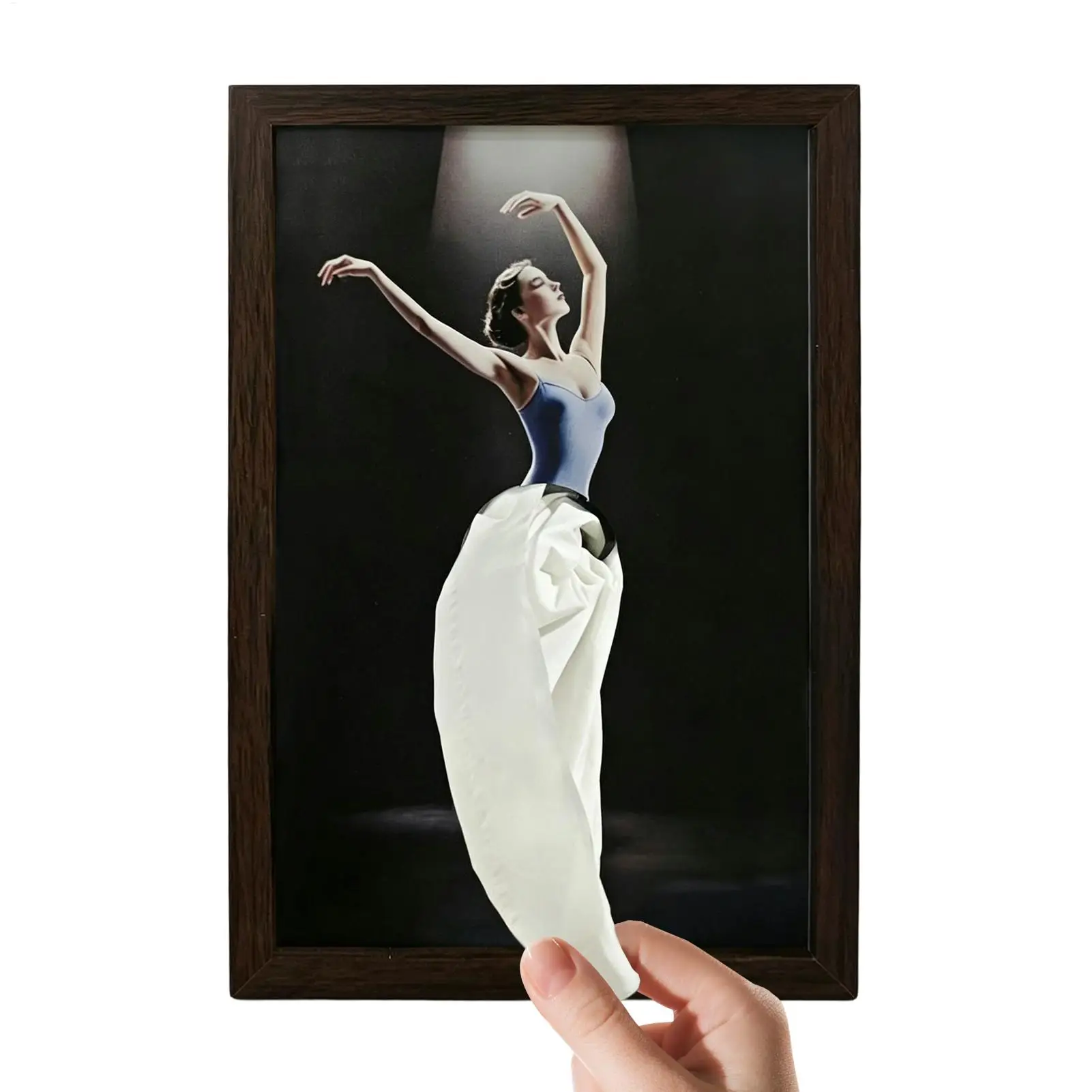Soaring Skirt Tissue Box Wooden Ballet Dancer Skirt Napkin Dispenser Wood Tissue Box Cover For Home Offices Table Bedside