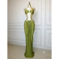 Sexy Braid Bikini with Skirt Brazilian Bikini Set Female Underwire Swimwear Women Halter Swimsuit Bathing Suit Biquini