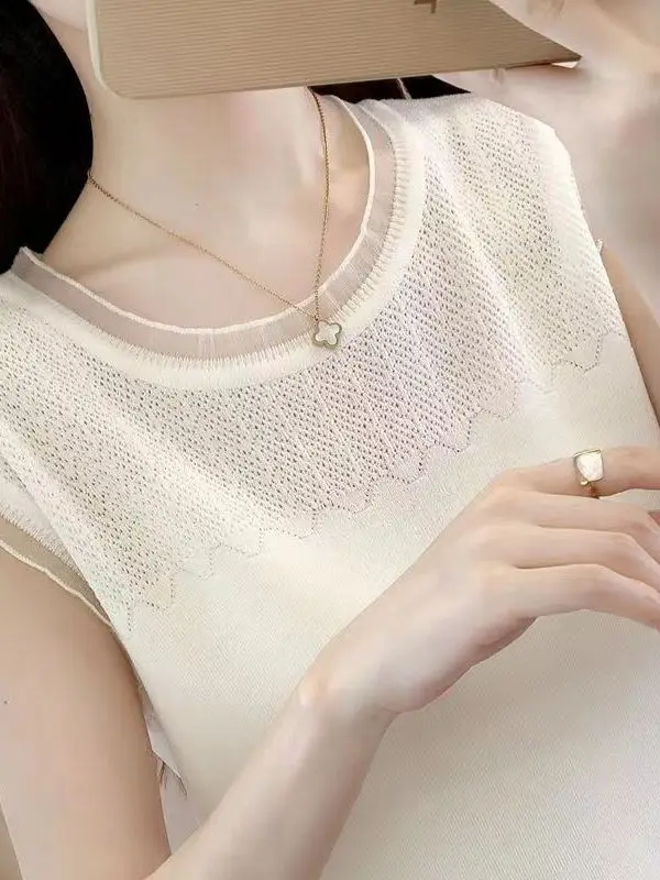 

Женский облегающий трикотажный топ Oule Tagl Ice Silk на бретельках, базовый слой, летняя верхняя одежда, универсальная женская футболка