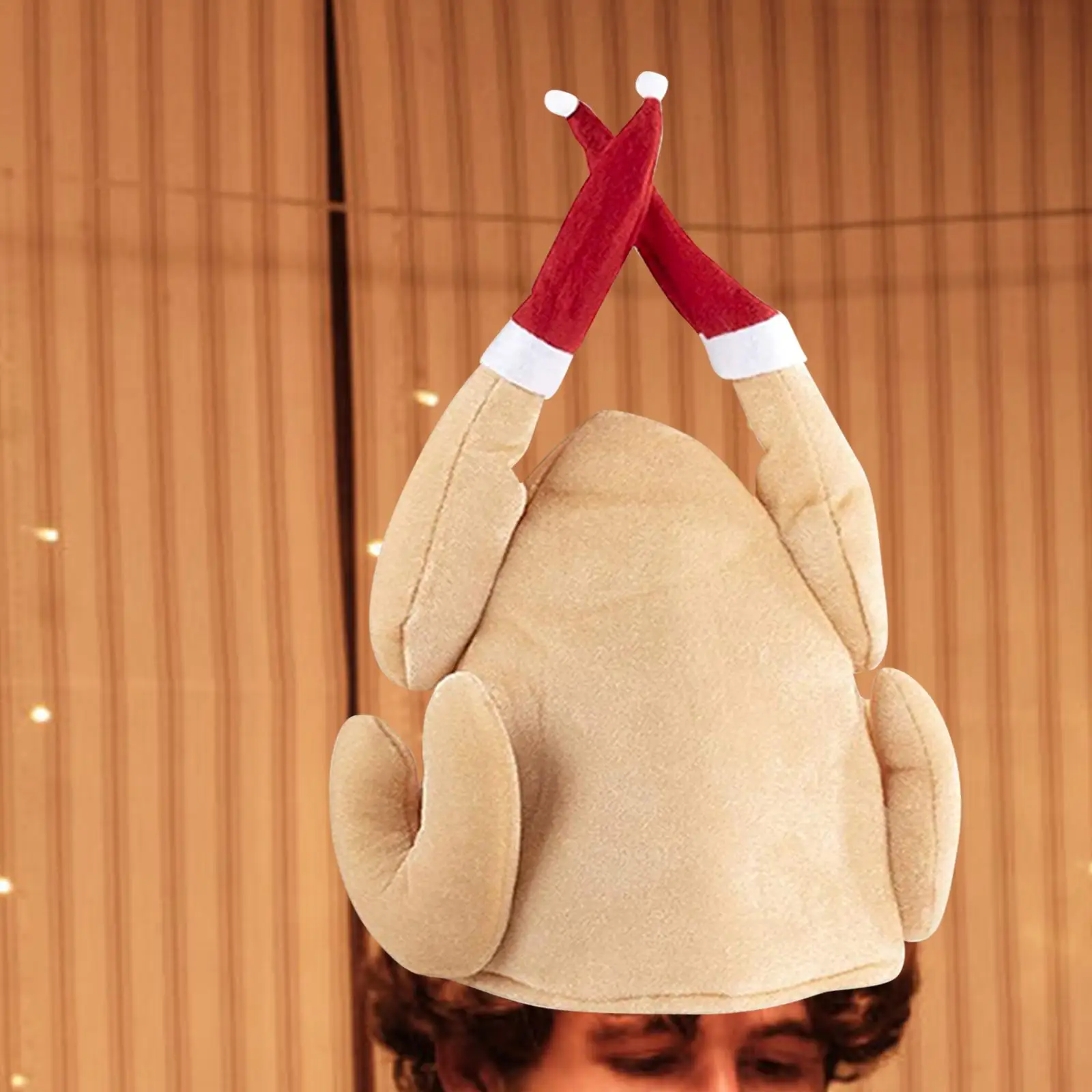 Kapelusz z indykiem pieczonego, strój na Halloween z kurczakiem gotowanym na specjalny sposób, przebranie na przyjęcie z okazji Święta Dziękczynienia, kapelusze, cosplay, dekoracja na Halloween