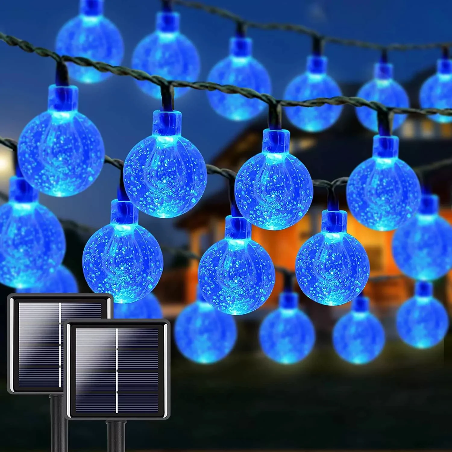 Garden Light 5/7/12m Solar String Light Outdoor LED Crystal Globe Solar Fairy Garland Lamp Christmas Wedding Party Decoration