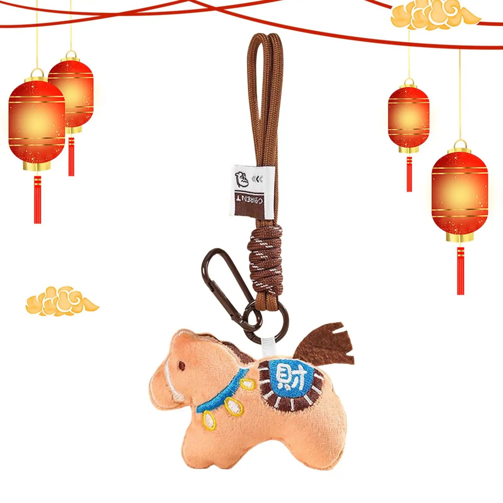 ตุ๊กตาม้า พวงกุญแจม้า ของตกแต่งแขวนรูปม้า ตุ๊กตาม้านำโชค ปีม้า จี้น่ารัก ของประดับกระเป๋าเป้ พวงกุญแจ