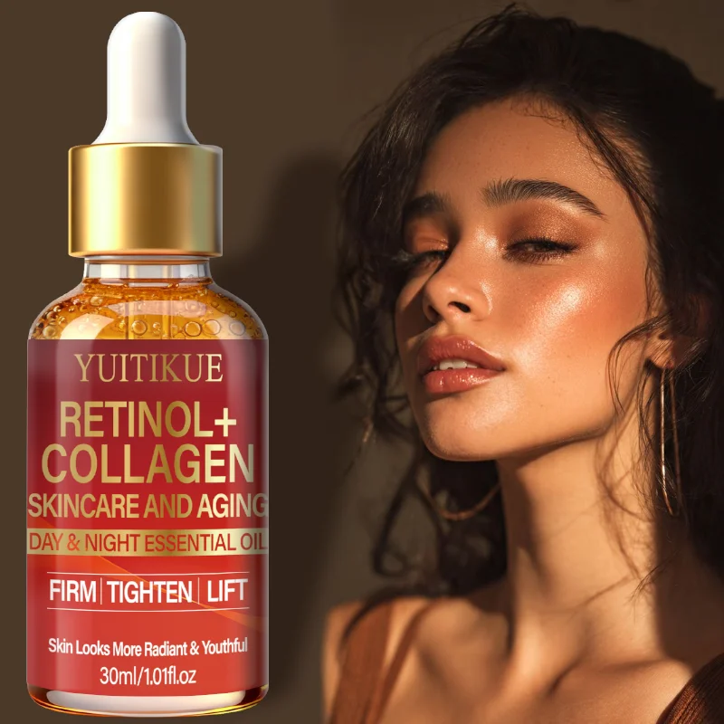 YUITIKUE Retinol + Collagen Day & Night Essential Oil | Firm, Tighten & Lift for Radiant Youthful Skin | 30ml