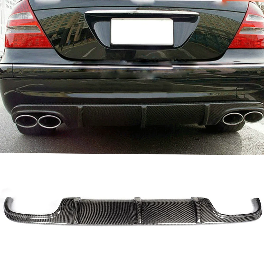 Car Rear Bumper Diffuser Lip for Mercedes Benz E Class W211 E55 AMG Sedan 2002-2006 Rear Diffuser Lip Spoiler FRP/Carbon Fiber