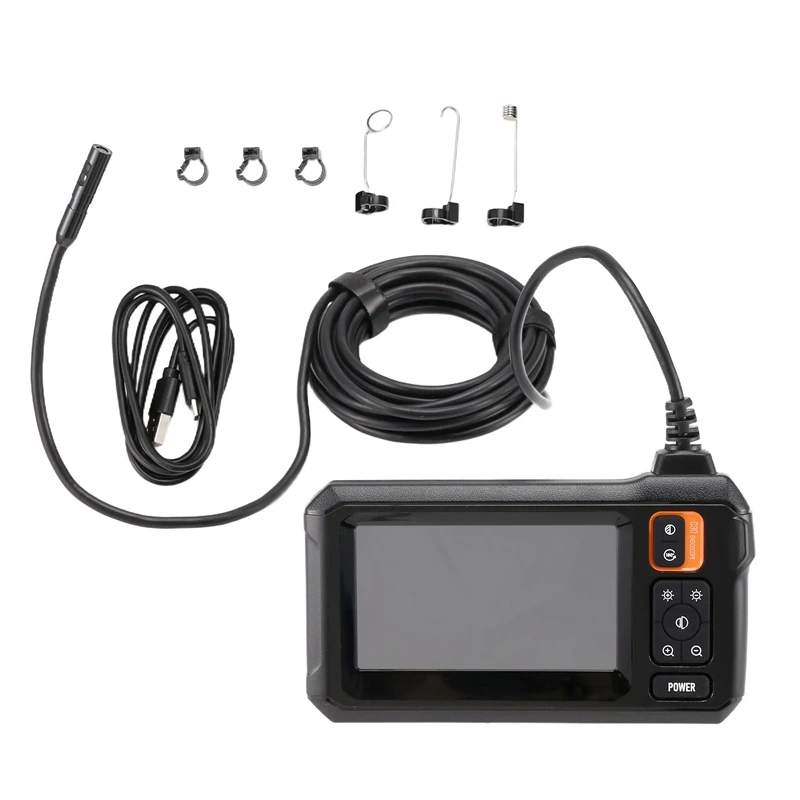

A83I-Industrial Endoscope Camera 4.3In IPS Screen 1080P IP67 Waterproof With Dual Lens For Pipe Sewer Inspection Car Repair