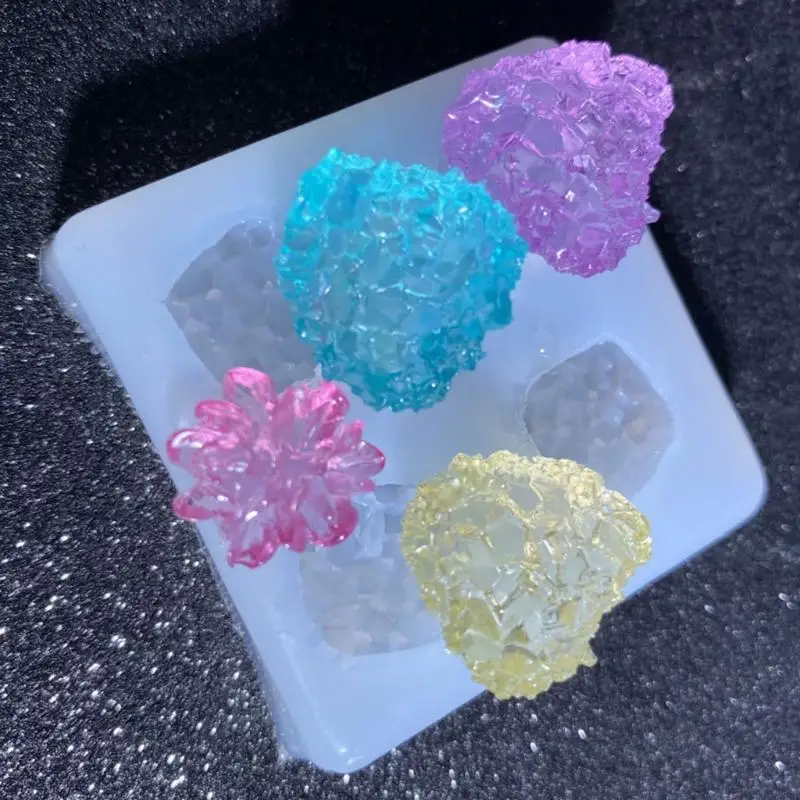 Y55F Simulation Handmade Stone Epoxy Resin Mold Crystal Stone Casting Mold