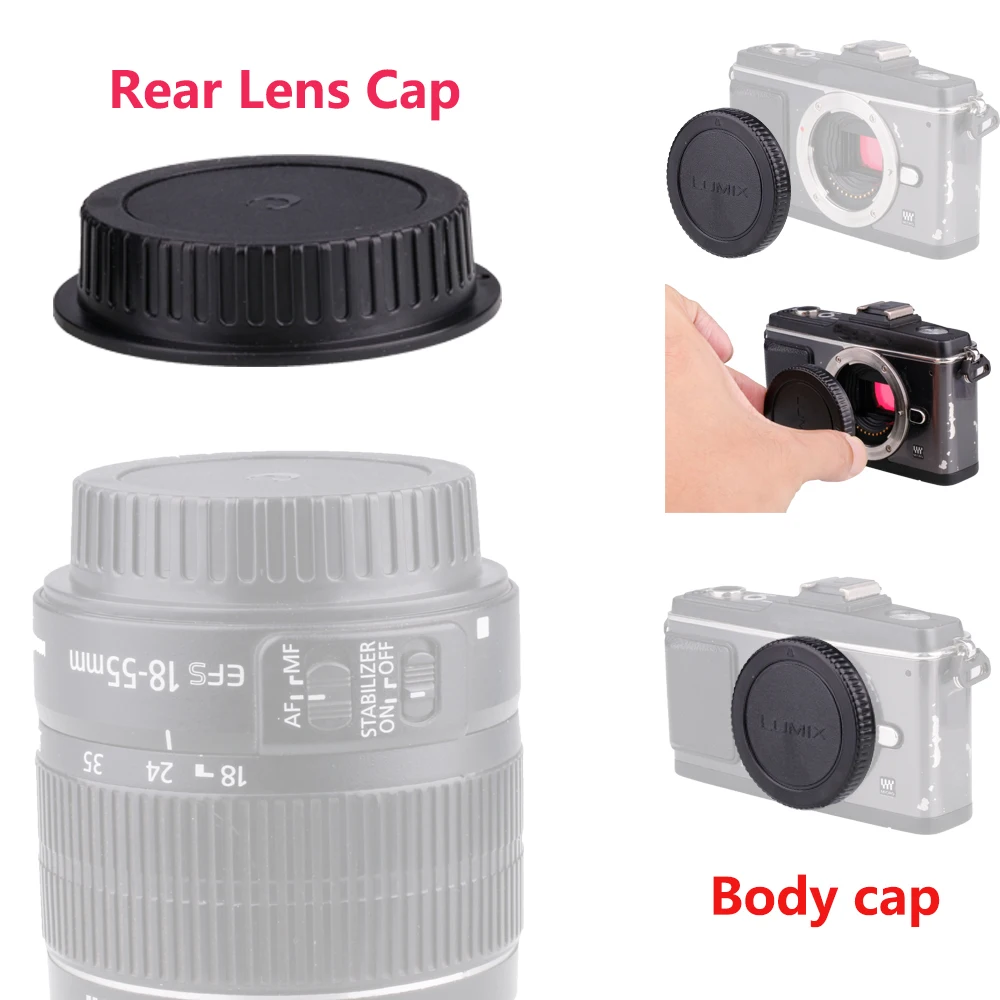 Camera Front Body Cap or Rear Lens Cap replace R-F-4 for Canon EOS M EOSM M2 M3 M5 M6 Mark II M10 M50 M100 M200 and EF-M Lenses - Image 4
