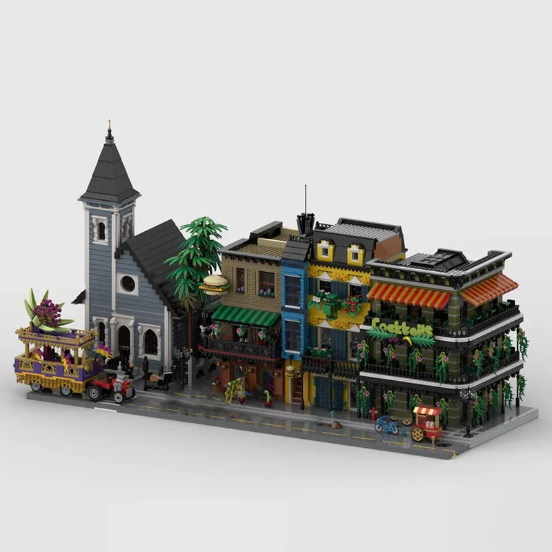 Moc Building Blocks Quarto francese Tecnologia New Orleans Mattoni modulari Modello Regali Giocattoli di Natale Set fai da te Assemblaggio