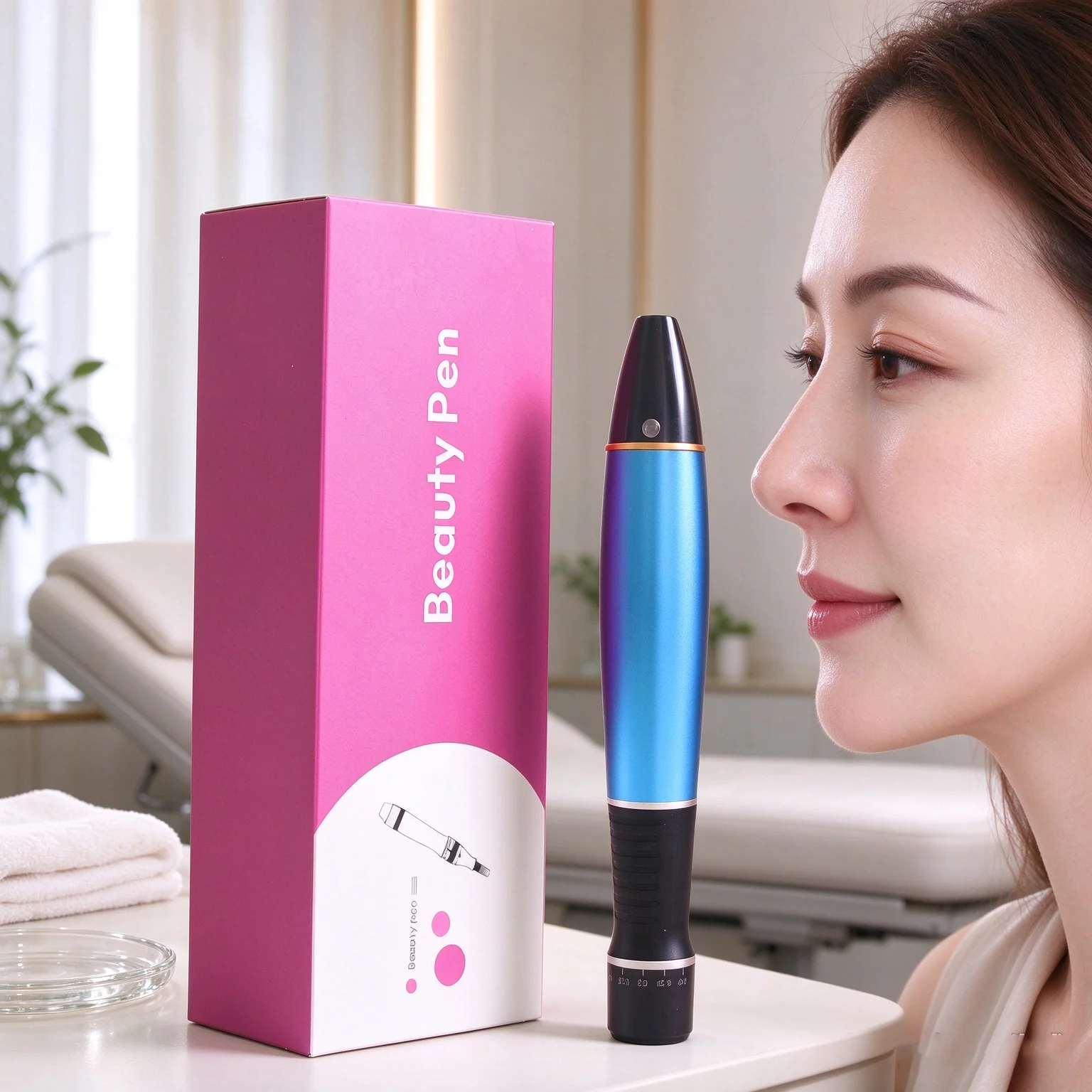 ワイヤレスダーマペンa1／m7。電動マイクロニードル美容ペン。調整可能なダーマペン。美容サロンでの使用や、ご自宅でのスキンケアに。