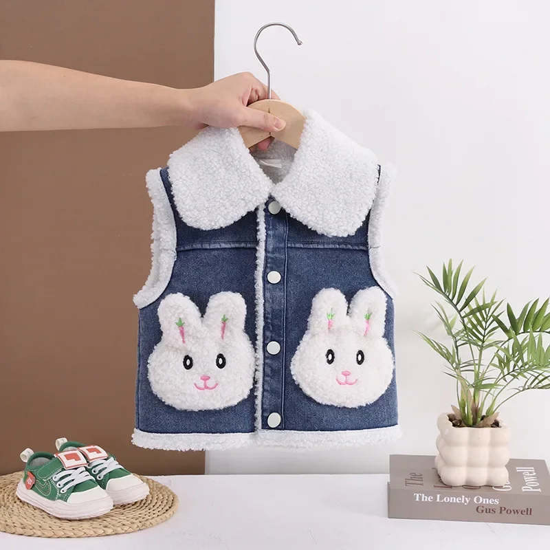 

New Winter Fashion Baby Clothes Children Girls Cute Thicken Warm Vest Toddler Clothing Infant Casual Costume Kids Sportswear