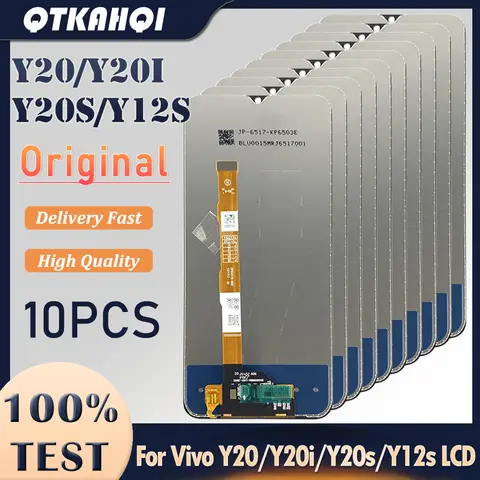 Wholesale 10 Pieces/lot Original For Vivo Y12a Y12s Y15a Y15s Y20 Y20i Y20s Y11s LCD Display Touch Screen Digitizer Replacement