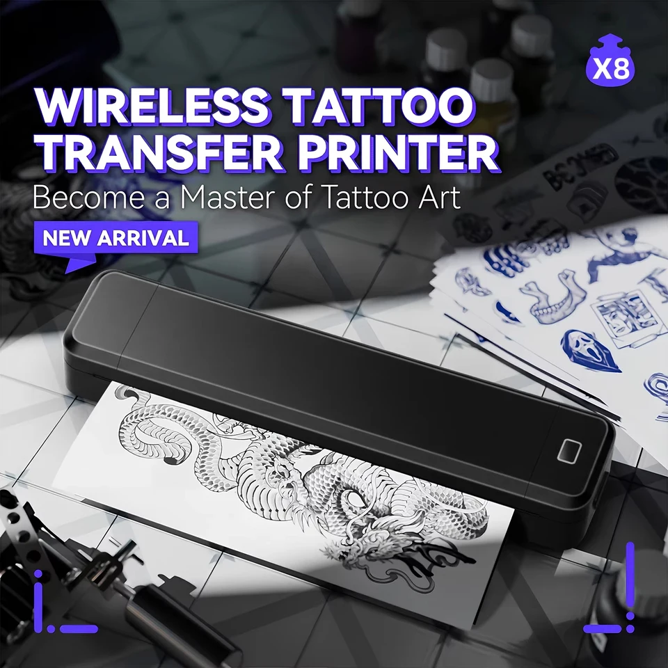 Marklife X8 Portable Thermal Printer Wireless Tattoo Transfer