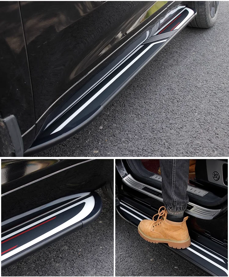 2 قطعة مناسبة لسيارة رينج روفر فيلار 2018-2025 لوحات الجري خطوات جانبية Nerf Bar الألومنيوم MD