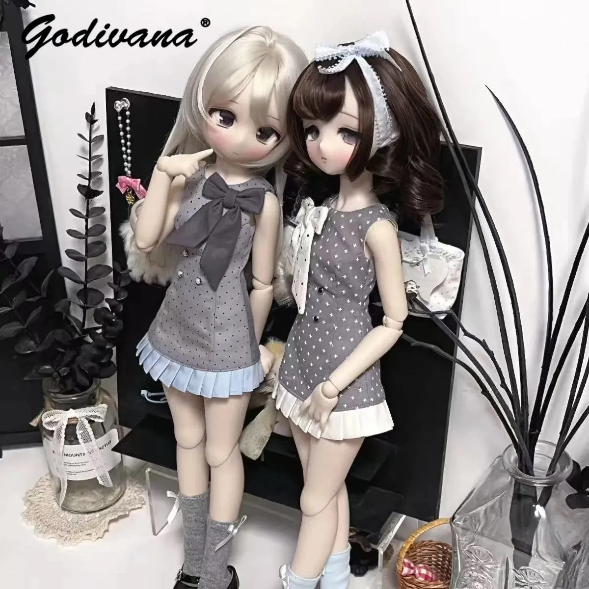 handmade-cute-bow-polka-dot-ruffle-hem-sundress-fits-1-4-bjd-large-1-4-bjd-ob-doll-outfit-only-doll-clothes-no-doll-included