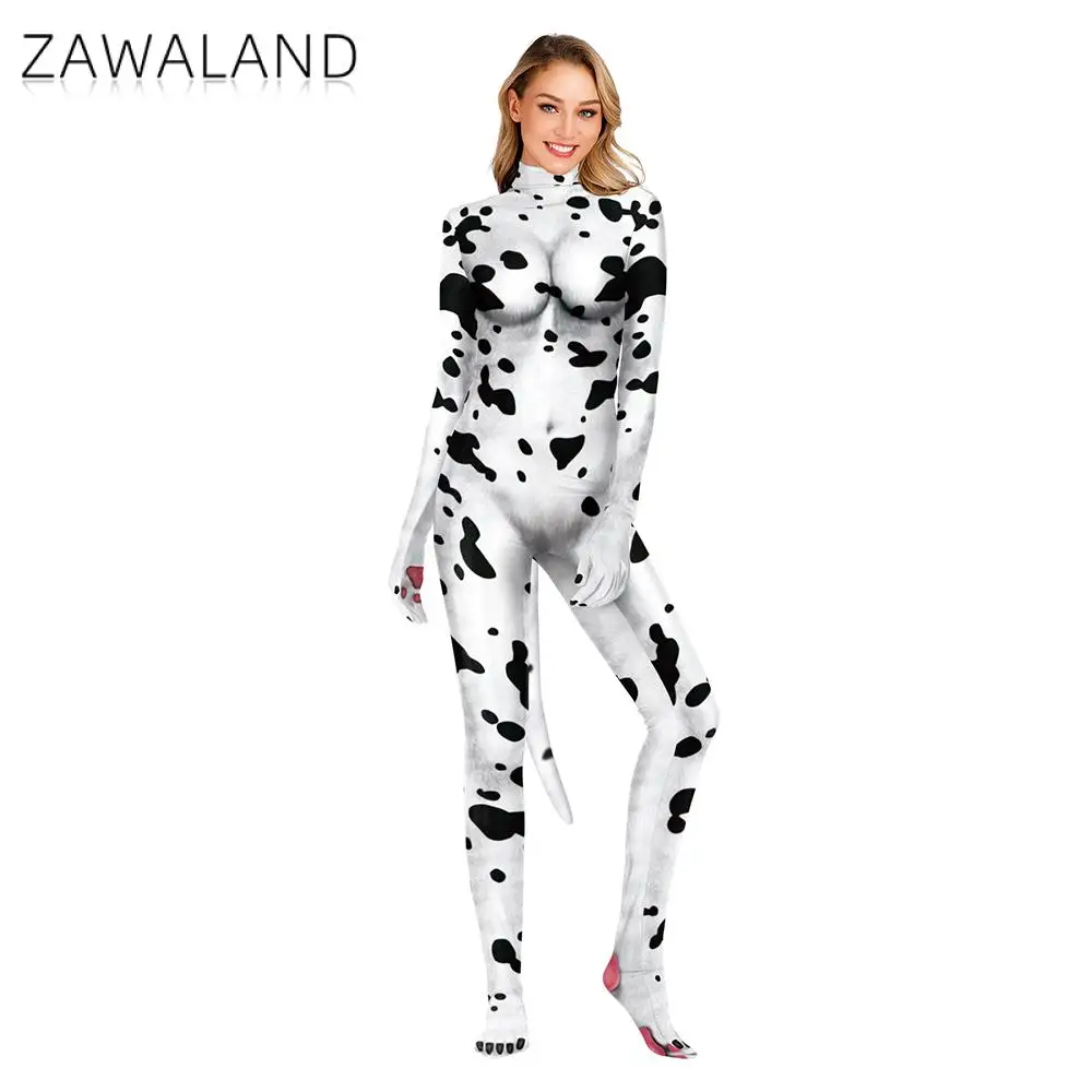 Cosplay Milchkuh Ganzkörper Kostüm Familie Set Cat suits Overall Tier gedruckt mit Wagel Bodys erwachsene Kinder Zentai