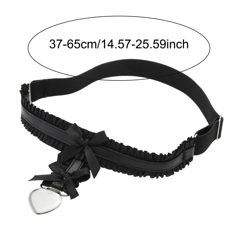 1 Piece Of Punk Bow Lace Binding Garter Belt Thigh Ring, Halloween Leg Belt Garter Belt, Rock Body Chain Costume