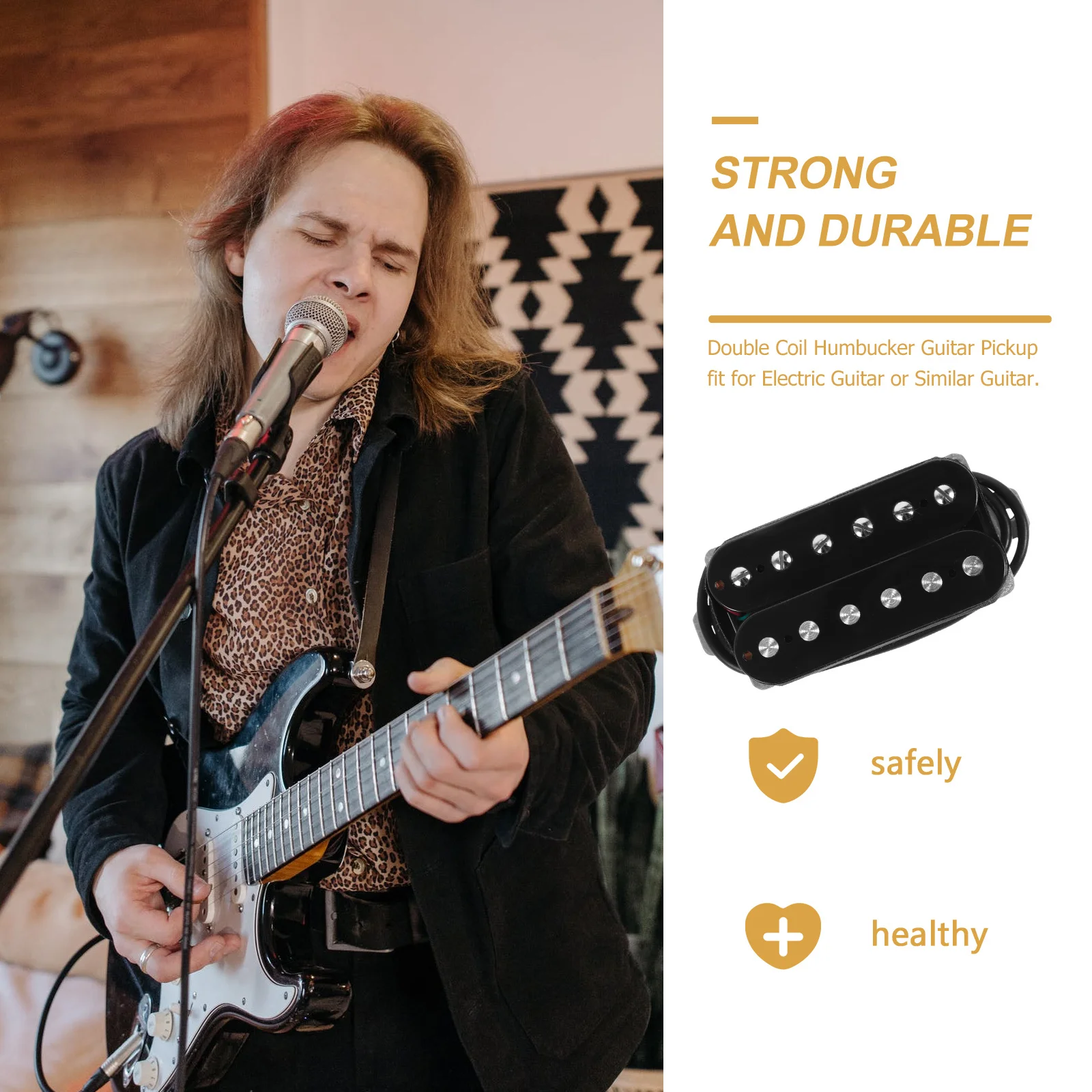 

Double Coil Humbucker Guitar Pickup Set 50Mm Neck 52Mm Bridge For Electric Guitar Accessories Pickup Electric Transducer