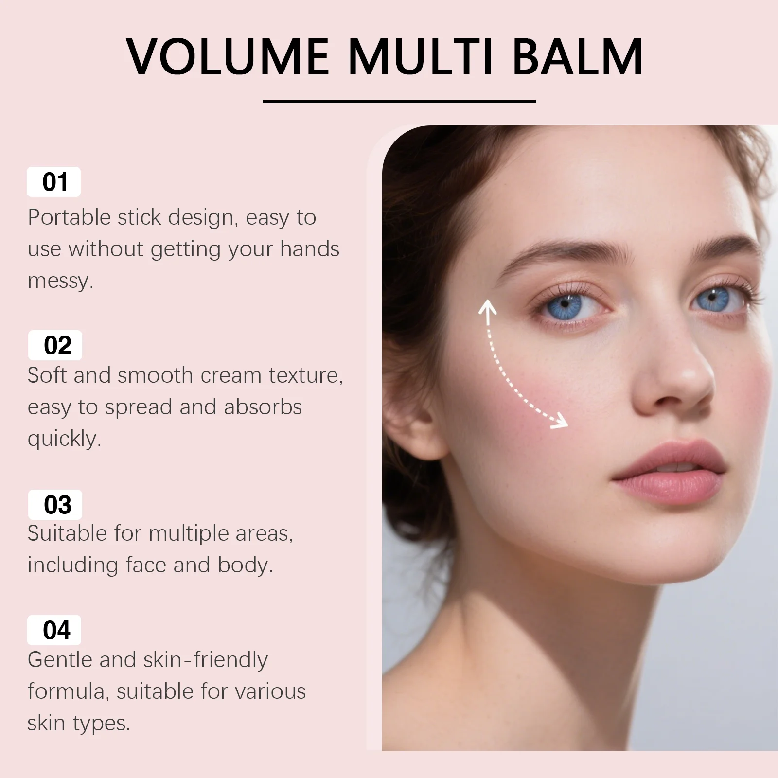 PDRN Pink Collagen Moisturizer Volume Multi Balm Stick Anti Aging Firming Skin Softening Face Neck Eye Lip Care Hydrating Cream