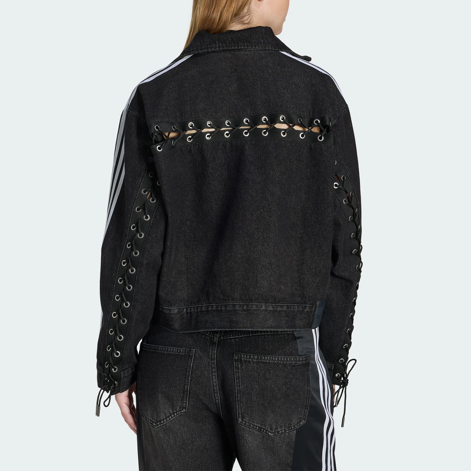 Adidas genuine clover new women's black street jacket jacket KS1394