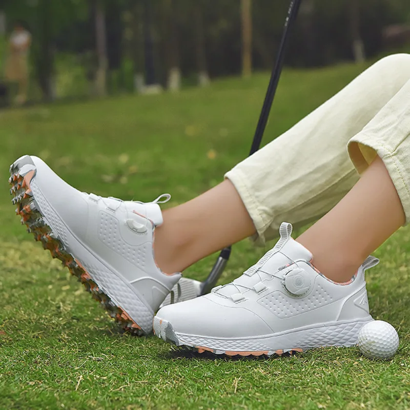 

2026 New Rotating Button Men's Golf Shoes Women's Waterproof Non-slip Golf Shoes Casual Sports Shoes Size 35-46