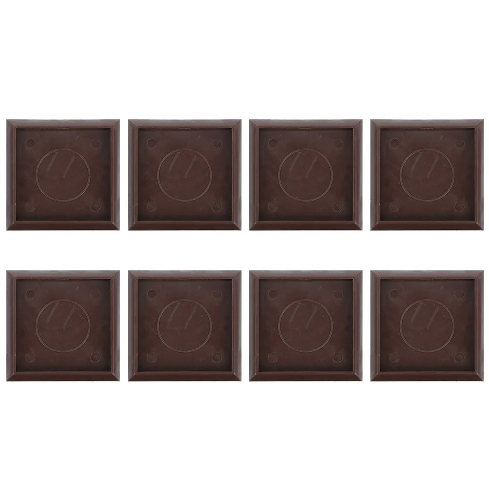8Pcs Extra Large Square Furniture Wheel Cups Non Slip Floor Protector Gripper Pads for Sofas Beds Wardrobes Pianos Furniture