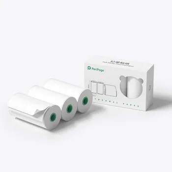 Peripage 미니 프린터 용지, 접착식 열전사 용지, PeriPage A6 프린터용 반투명 스티커, 방수 내유성 BPA 박스