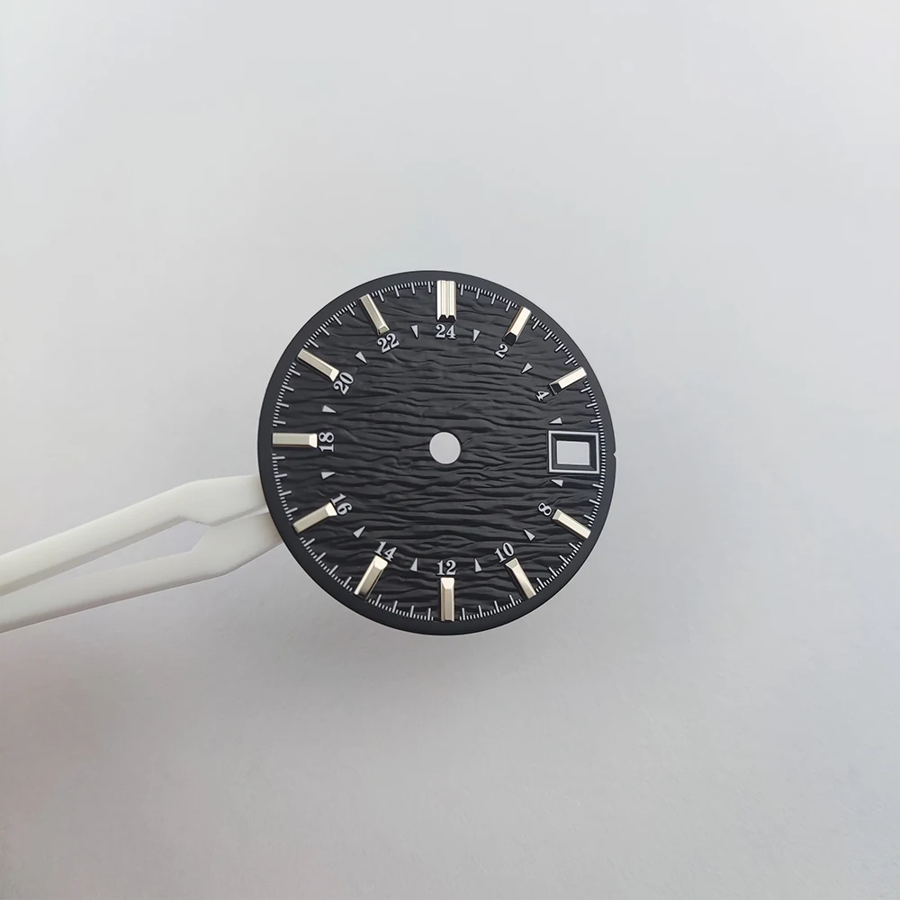 nh35 dial High-quality 28.5mm water ripple Watch dial watch parts For nh35/nh36 movement watch Accessories Customizeable logo